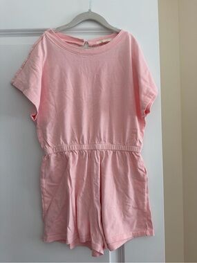 Girls' ZSupply Kelby Soft Light Pink Short-Sleeve Cotton Romper